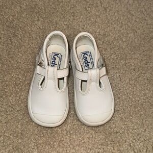 Keds White Baby Walker T-Strap Shoes